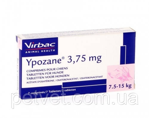 Іпозан 3,75 мг (Ypozane М) для собак вагою 7.5 - 15 кг., 7 таб.