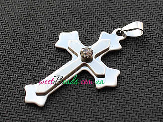 Хрест сталь, білий кристал