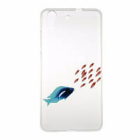Оригинальный чехол панель накладка для Huawei ascend Y6 II с картинкой Стая рыбок