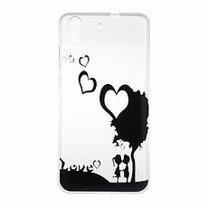 Оригінальний чохол панель накладка для Huawei ascend Y6 II з картинкою Закохана пара котів під ліхтарем, фото 2