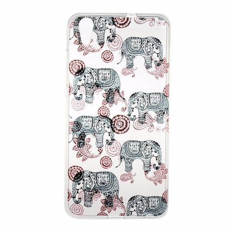 Оригінальний чохол панель накладка для Huawei ascend Y6 II з картинкою Сім слоненят, фото 1