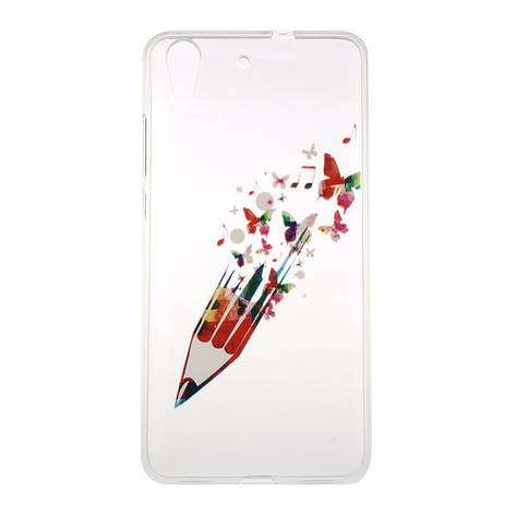 Оригінальний чохол панель накладка для Huawei ascend Y6 II з картинкою Олівець і метелики, фото 1