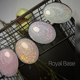 Камуфлююча база для гель лаку з пластівцями юки Saga Royal Base 9 мл