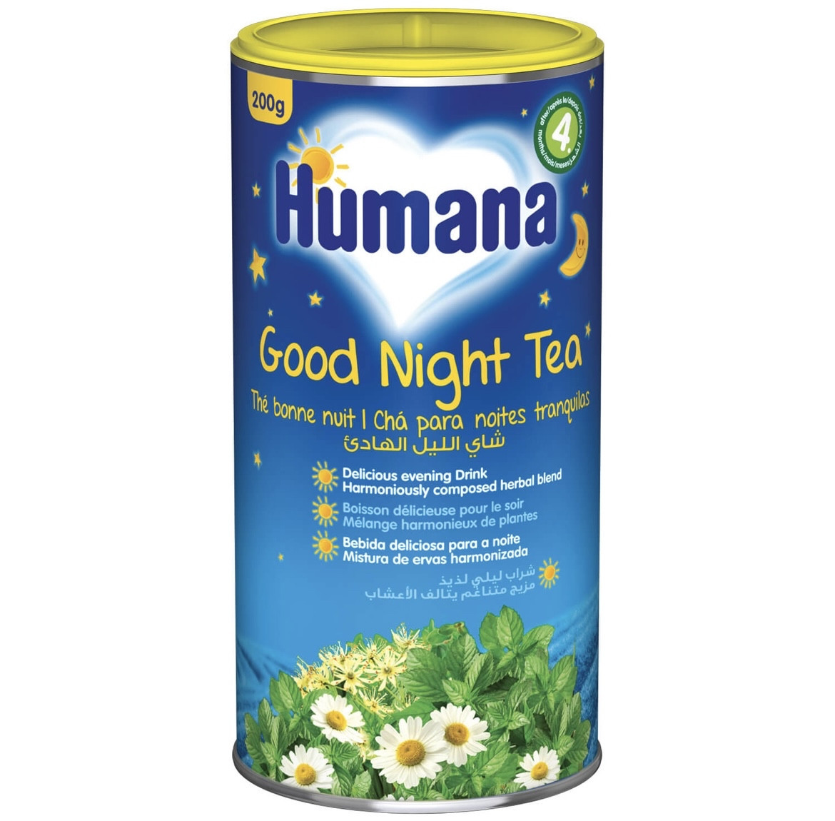 Чай дитячий розчинний Humana "Солодкі сни" з 4 міс, 200г.(Хумана), фото 1