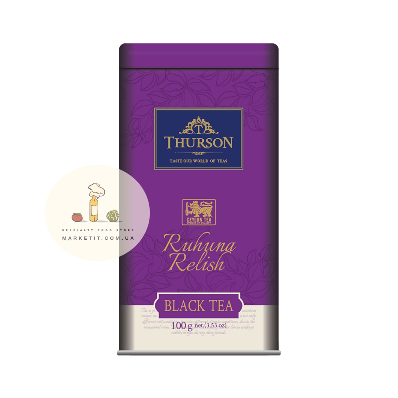 Чай чорний листовий Thurson Ruhuna Relish, моносортовий 100 г.