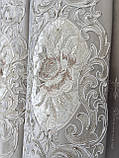 Комплект штор із оксамиту. Оксамитові штори з вишивкою. Красиві штори, фото 2