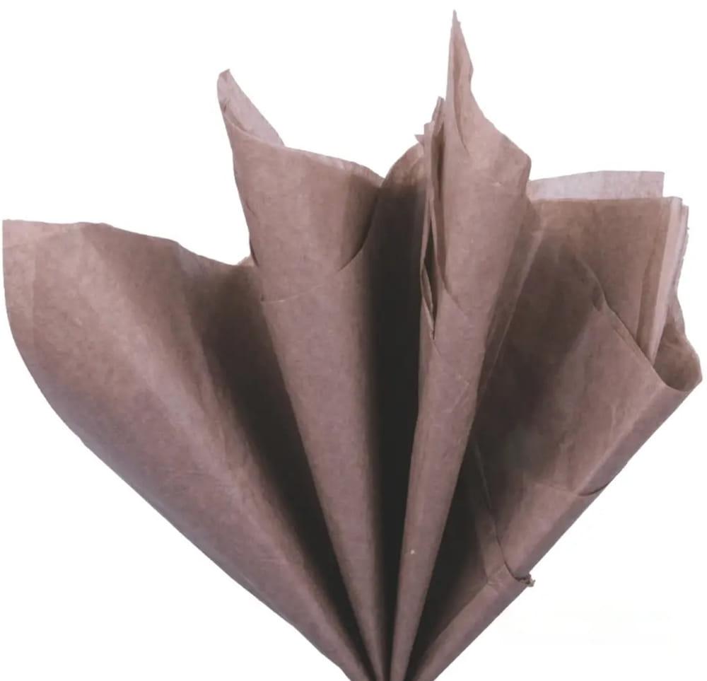 Папір тиш'ю кольоровий 50*66 см 10 аркушів Ваш Комфорт Premium 1***_Кава, фото 1