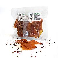 Джерки курка карi вакуум 50г, курячі снеки, м'ясні чіпси, закуски до пива