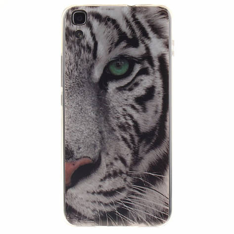 Чохол для Huawei ascend Y6 II з малюнком Білий тигр, фото 1