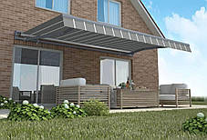 Автоматична маркіза для літніх майданчиків Grey/White Premium 400х300 см Automatic Gutroof, фото 2