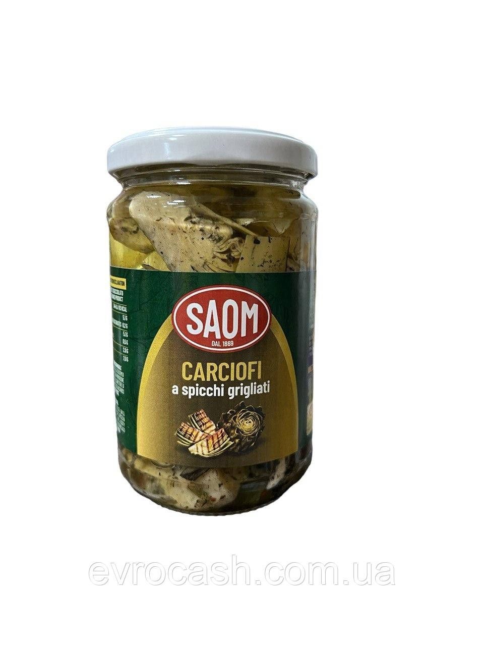 Артішоки на грилі SAOM CARCIOFI a spicchi grigliati 280g / 180g, фото 1