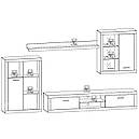 Вітальня (стінка з підсвіткою) з ЛДСП Сансет Німфеа альба/Табліла Gerbor, фото 3