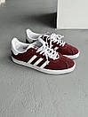 Кросівки чоловічі червоні Adidas Gazelle Burgundy (00192), фото 4
