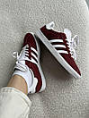 Кросівки чоловічі червоні Adidas Gazelle Burgundy (00192), фото 6