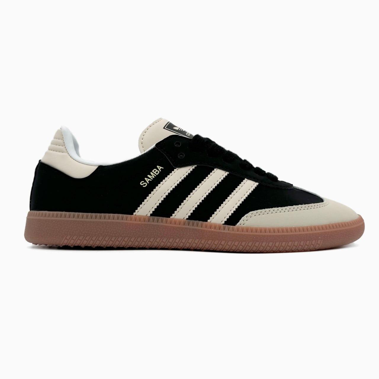 Кросівки чоловічі чорні Adidas Samba OG Black Beige Gum (16674), фото 1