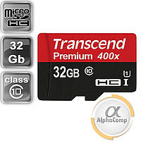 Картка пам'яті microSD 32Gb Transcend Premium 400x (class 10)