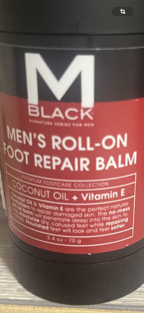 M Black roll-on foot repair balm-M Black чоловічий кульковий бальзам для ніг, фото 1