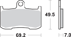 Гальмівні колодки BREMBO 07KA23SA- передня синтетика FDB2158 для SUZUKI GSX/VICTORY/TRIUMPH/KAWASAKI ZR800-ZR1000., фото 4