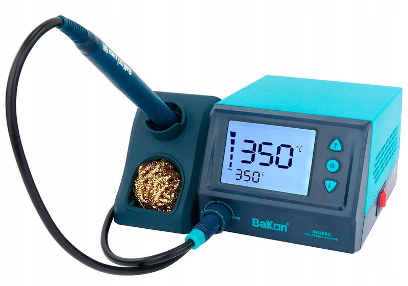 Bakon BK969D (на T12 жалах) паяльна станція, від 180°С до 480°C, потужність: 65 Вт