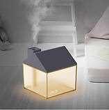 Акумуляторний зволожувач повітря в формі будиночка з підсвіткою Home 250 мл, сірий, фото 2