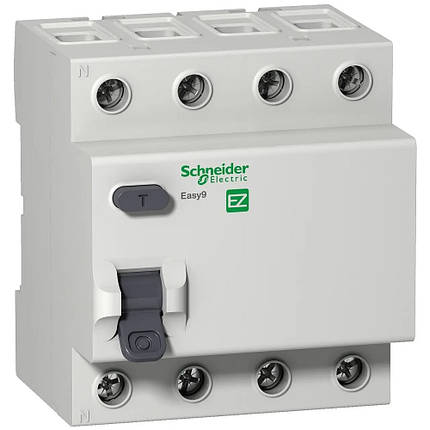 ПЗВ 40A 100mA 4,5kA тип AC 4P Easy9 Schneider Electric (EZ9R54440), фото 1