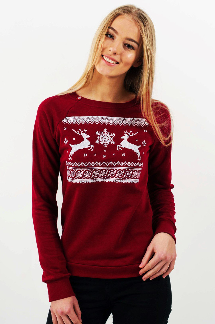 Жіночий різдвяний светр з оленями