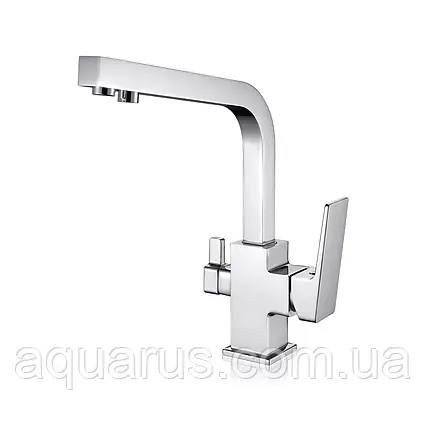 Змішувач для кухні з підключенням фільтра питної води FAOP A4309, хром, фото 1