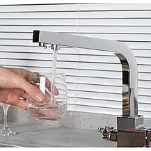 Змішувач для кухні з підключенням фільтра питної води FAOP A4309, хром, фото 3