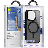 TPU+PC чохол Blueo Skin Friendly Frosted with MagSafe для Apple iPhone 14 / 13 (6.1") Чорний, фото 4