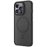 TPU+PC чохол Blueo Skin Friendly Frosted with MagSafe для Apple iPhone 14 Pro (6.1") Чорний, фото 3