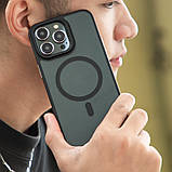 TPU+PC чохол Blueo Skin Friendly Frosted with MagSafe для Apple iPhone 14 Pro (6.1") Чорний, фото 4