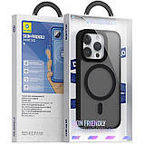 TPU+PC чохол Blueo Skin Friendly Frosted with MagSafe для Apple iPhone 14 Pro (6.1") Чорний, фото 5