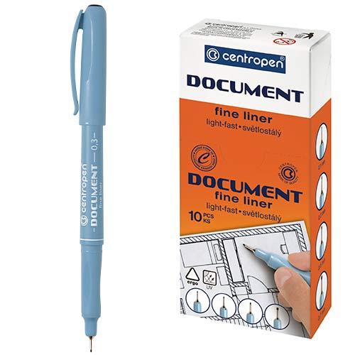Лінер чорний Document 0,3 мм Centropen 2631