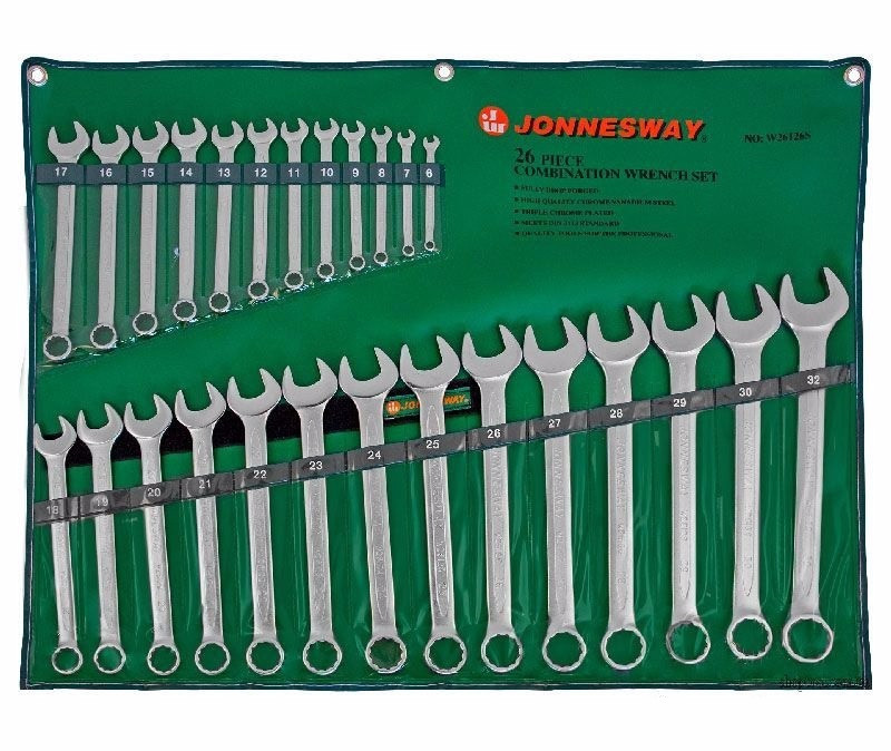 Набір ключів комбінованих JONNESWAY W26126S (6-32мм) 26 пр.