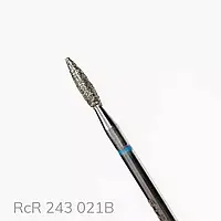 Насадка алмазна Полум'я загострене RichColor синя, діаметр 2.1 мм, довжина 8 мм