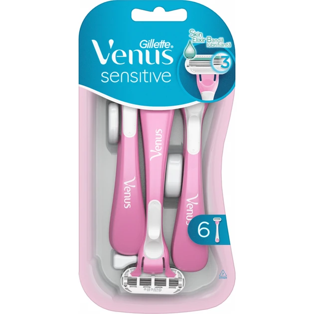 Одноразові жіночі станки Gillette Venus 3 Sensitive (6шт.)