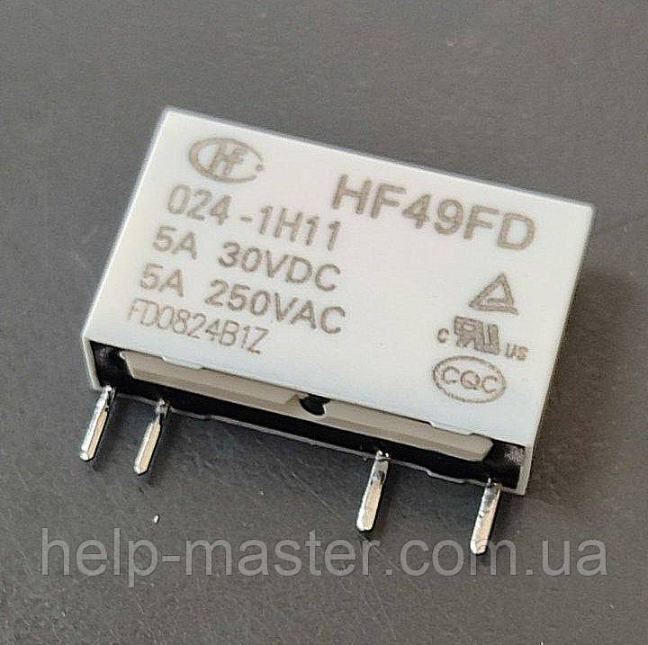 Реле HF49FD/024-1H11 (24VDC), фото 1