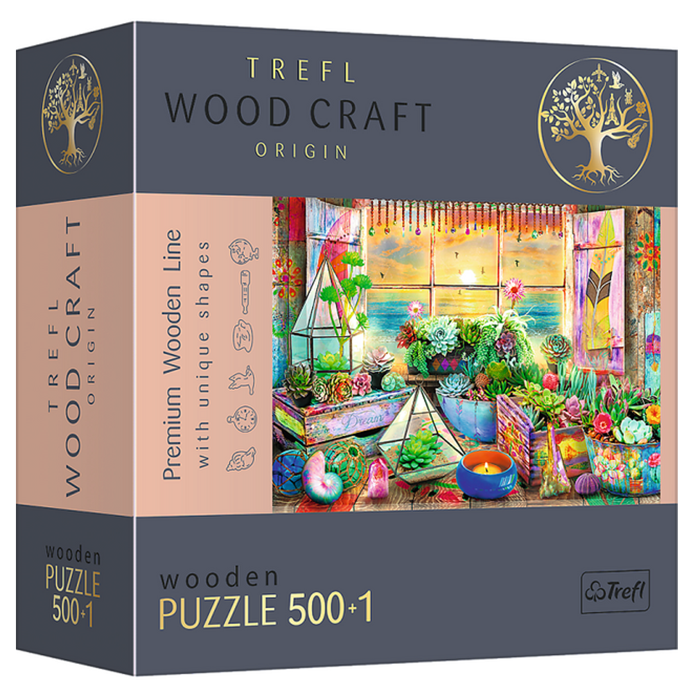 Пазл фігурний з дерева "Будиночок на пляжі", 500+1 елементів Trefl (5900511201666)