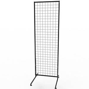 Торгова сітка в рамці на ніжках 50х150 см, осередок 50 мм, профіль 15 мм, чорна