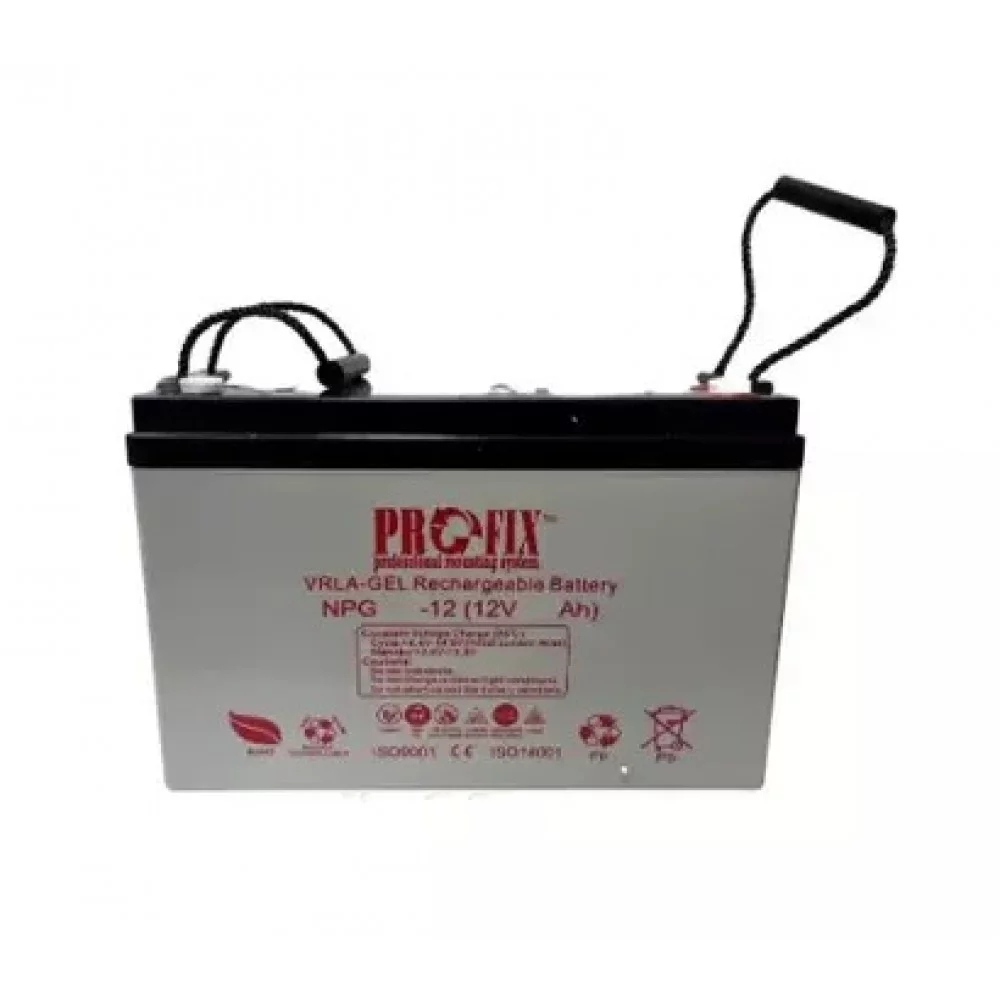 Акумулятор Pro Fix vrla-gel, 12 V 65 Ah (NPG65-12), клема Т3