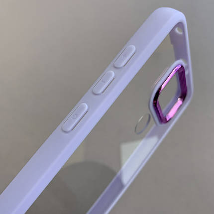 Чохол для Xiaomi Redmi Note 9 прозорий з бортиком для камери чохол на сяомі редмі нот 9 бузковий k6h, фото 3