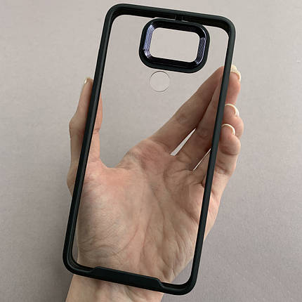 Чохол для Xiaomi Redmi Note 9 прозорий з бортиком для камери чохол на сяомі редмі нот 9 чорний k6h, фото 1
