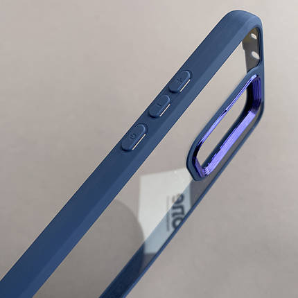Чохол для Xiaomi Redmi 9 прозорий з бортиком для камери чохол на сяомі редмі 9 синій k6h, фото 3