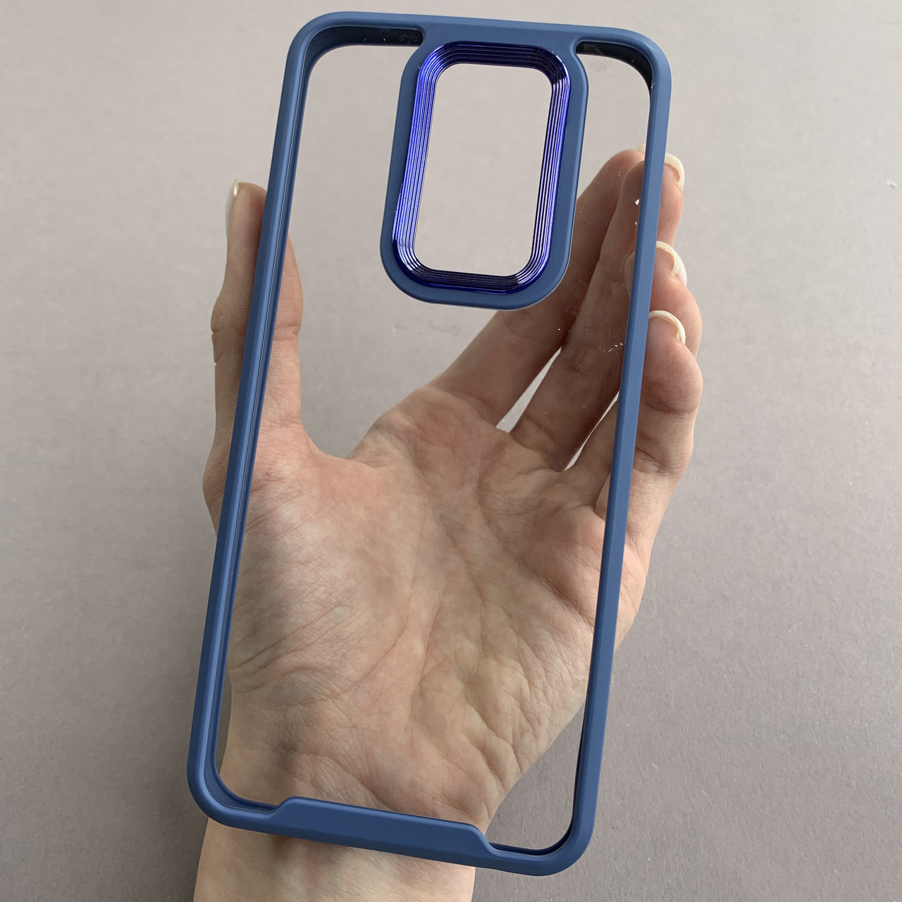 Чохол для Xiaomi Redmi 9 прозорий з бортиком для камери чохол на сяомі редмі 9 синій k6h