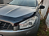 Дефлектор капота на Nissan Qashqai 2010-2014. Мухобійка на Nissan Qashqai, фото 8