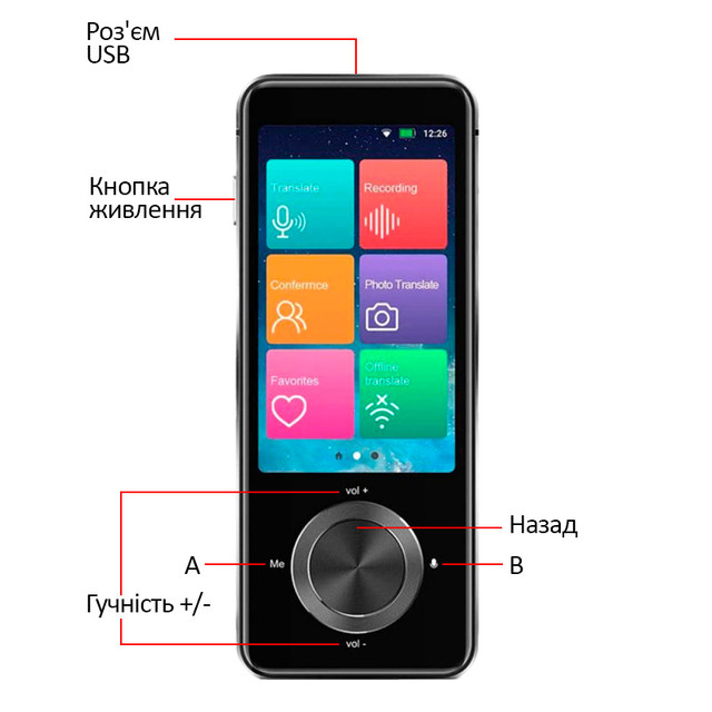 Голосовий електронний перекладач M9 інструкція