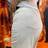 Штани жіночі прямі котон стрейч збільшений розмір 54 беж, фото 9