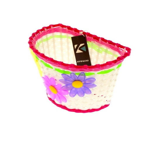 Кошик Kands Flower на кермо, рожевий з білим (BS10-007)