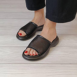Жіночі чорні легкі шльопанці