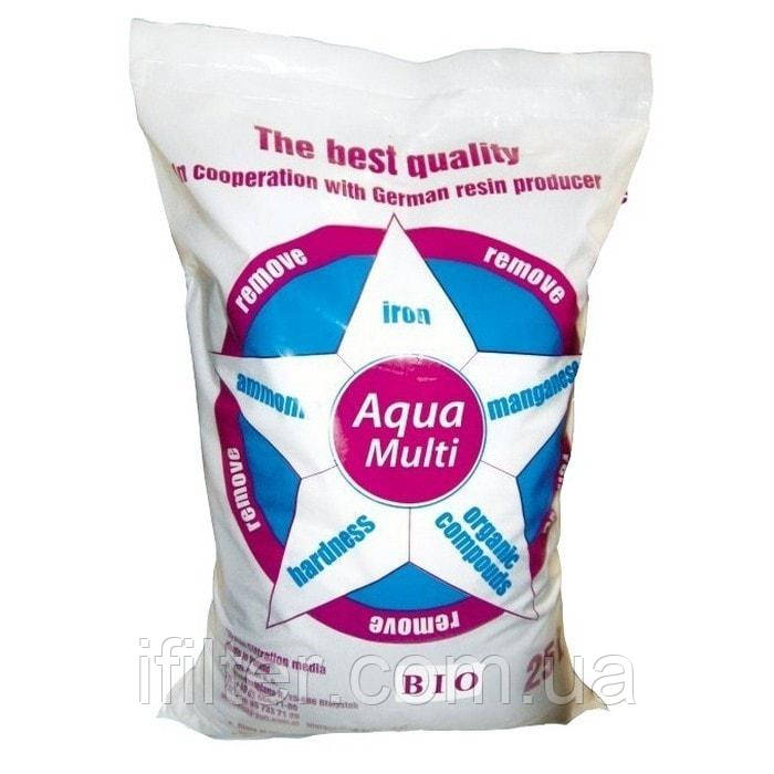 Сорбент Aqua Multi Bio (12 літрів) — фільтрувальний матеріал для видалення заліза, жорсткості, марганцю, аміаку
